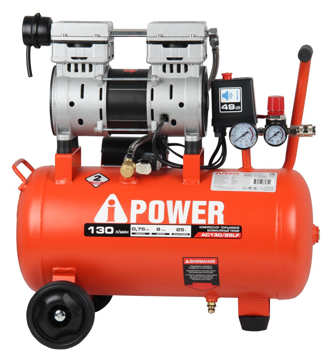 Компрессор поршневой безмасляный AC130/25LF