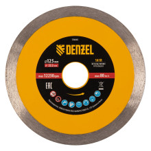 Диск алмазный Denzel 125х22,2 мм, сплошной, супертонкий, горячий пресс, мокрое резание