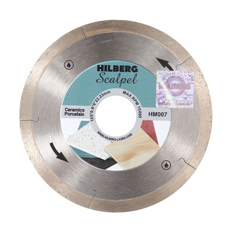 Диск алмазный отрезной 105x22,23 Hilberg Scalpel 0,8 мм HM007