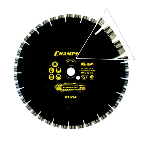 Диск алмазный по асфальту Champion PRO 350/25,4/10 Asphalt Runner