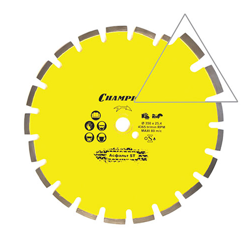 Диск алмазный по асфальту Champion ST 350/25,4/10 Asphafight