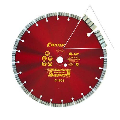 Диск алмазный по бетону Champion PRO 400/25,4/12 Concrete Crunch