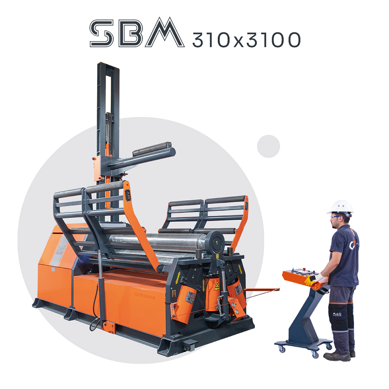4-х валковый вальцовочный станок MAC BENDING SBM 310х3100
