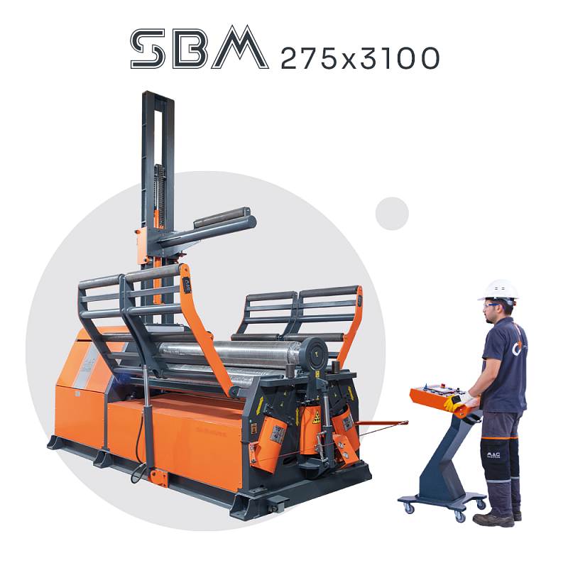 4-х валковый вальцовочный станок MAC BENDING SBM 255х3100