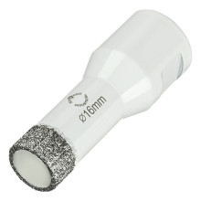 Алмазная коронка Diamond Industrial 16 мм Universal по керамограниту, керамике и камню, вакуумная пайка, M14