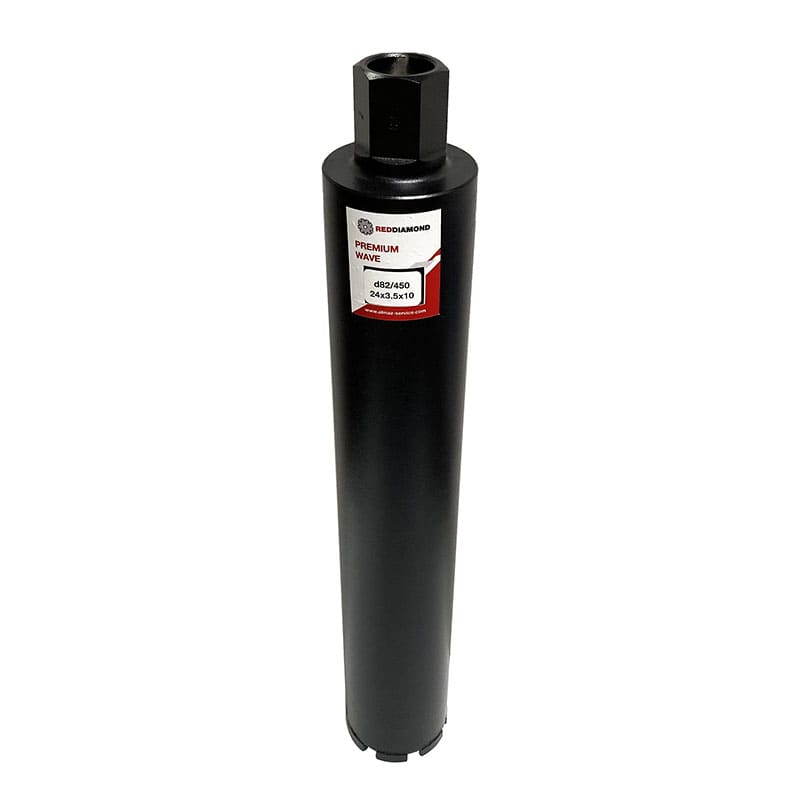 Алмазная коронка RedDiamond Premium Wave d082/450/24х3,5х10/7, 1 1/4 1130016