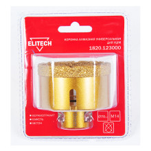 Коронка алмазная универсальная Elitech 70 мм х М14