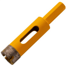 Сверло алмазное по керамограниту Denzel 16 мм, мокрая резка, трехгранный хвостовик