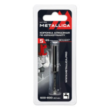 Коронка алмазная METALLICA Ultra 5x65 мм, #60, по керамограниту, плитке, в блистере.