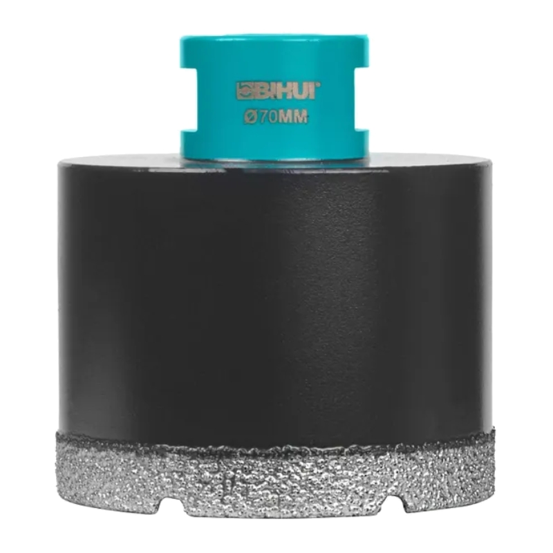 Коронка алмазная по керамограниту BIHUI вакуумная пайка 70мм DBDF70