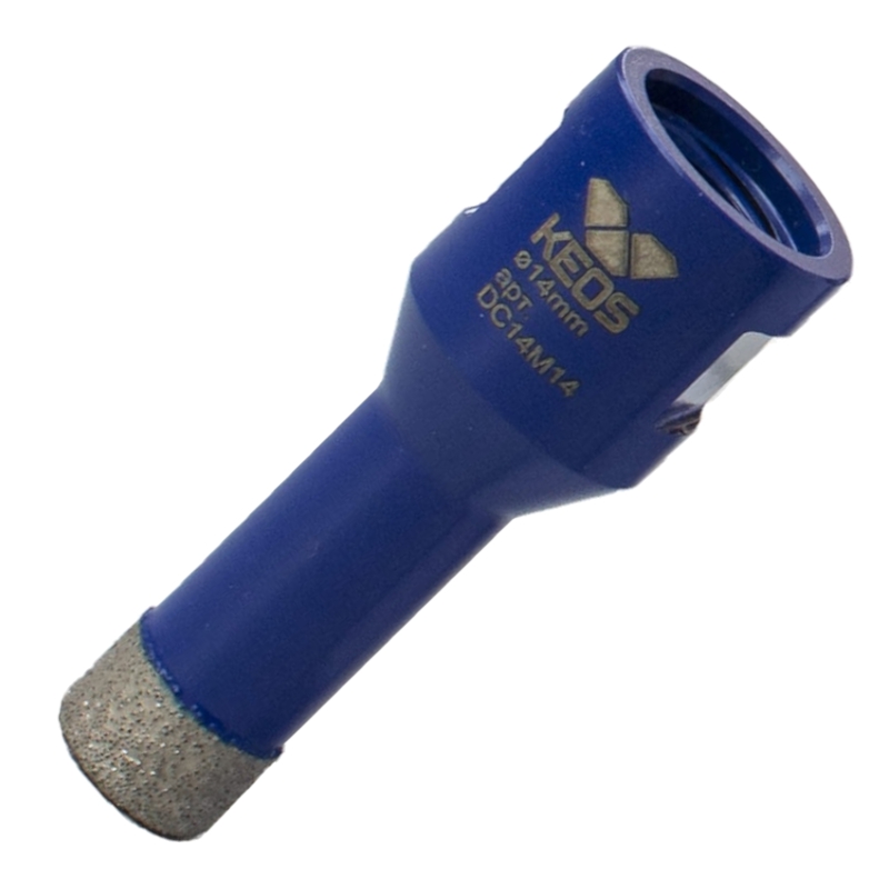 Коронка алмазная по керамограниту KEOS PRO 14мм M14 с воском