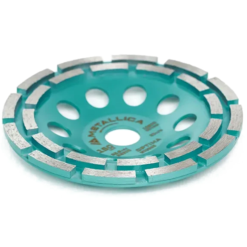Чашка алмазная шлифовальная двухрядная METALLICA Optima 150x22,2 мм, по бетону
