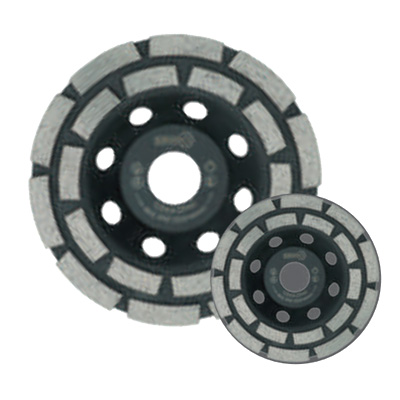 Двухрядная чашка KRUGO 125x22.23мм (гранит/бетон; сухой/мокр)