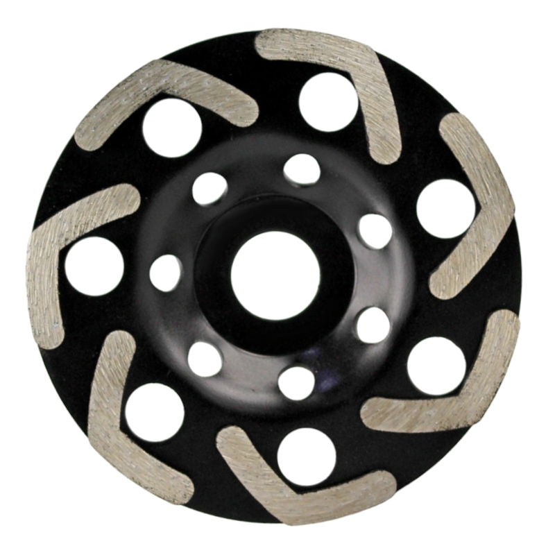 стд-155 Алмазная чашка STRONG 125 С-сегмент (бумеранг 7 сегментов) (серая)