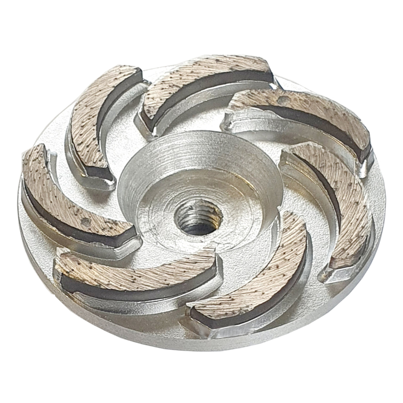 Алмазная чашка алюминиевая по граниту Ниборит 100 мм х М14, тонкая шлифовка