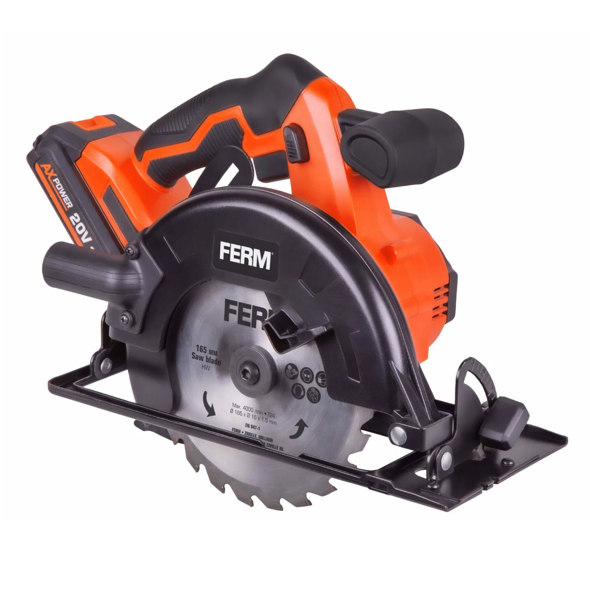 Аккумуляторная циркулярная пила Ferm CSM1049 Li-Ion 20 В Компл Solo (без акк. батареи и Зу), глубина