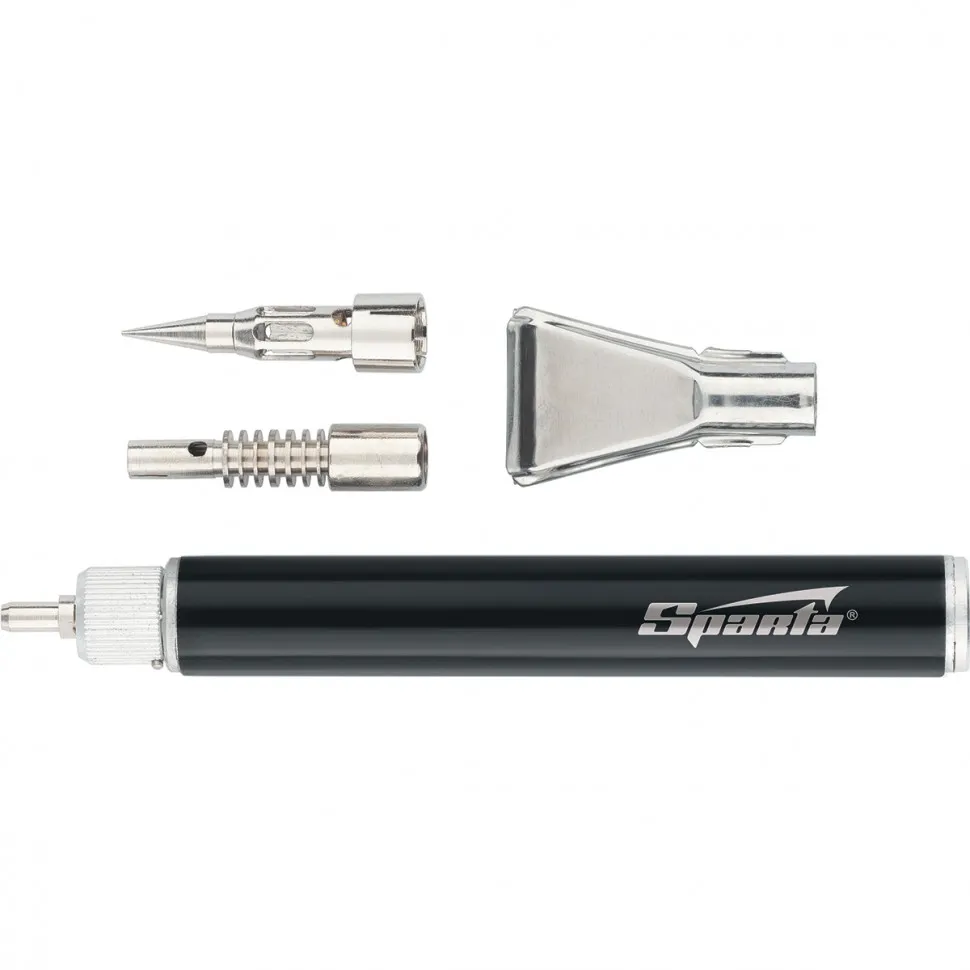 Горелка газовая, тип Карандаш + 2 насадки для пайки, 200 мм Sparta Горелка газовая, тип Карандаш + 2 насадки для пайки, 200 мм Sparta