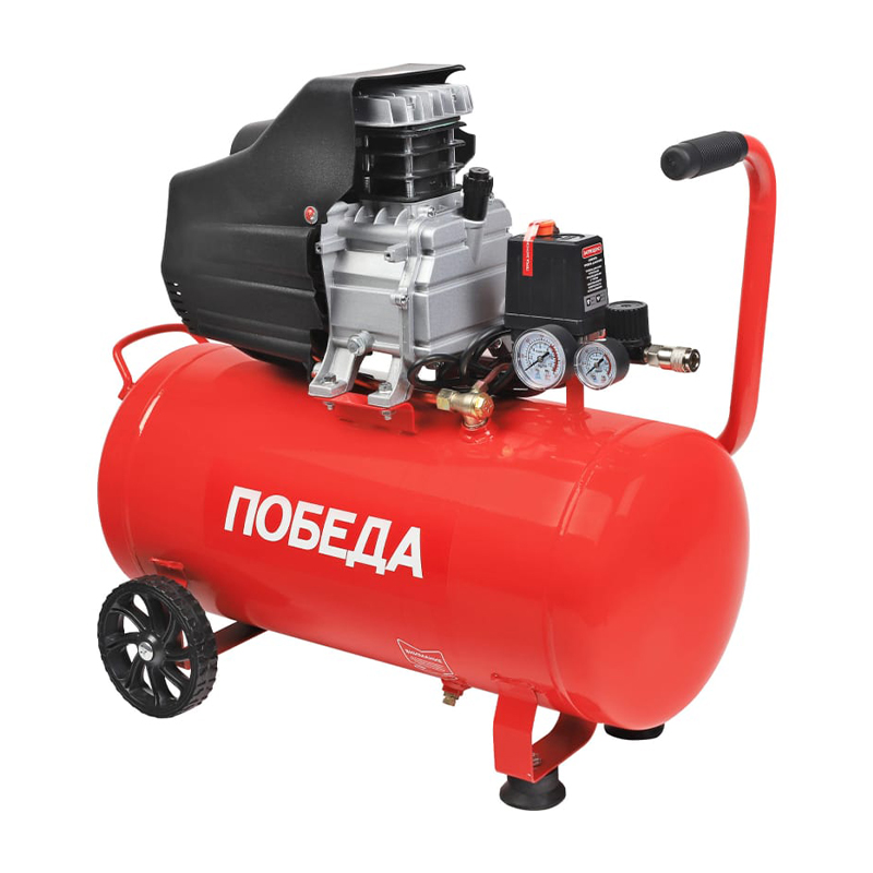 Компрессор поршневой масляный ПОБЕДА KM 50-250, 1800Вт, 260л*мин