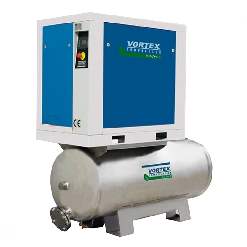 Безмасляный винтовой компрессор с ресивером Vortex VOFS T 7.5кВт