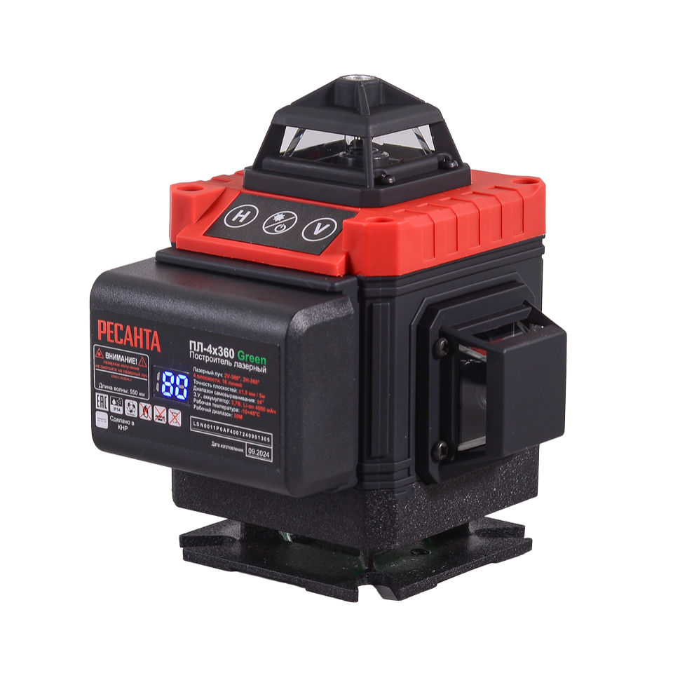Построитель лазерный Ресанта ПЛ-4Х360 Green