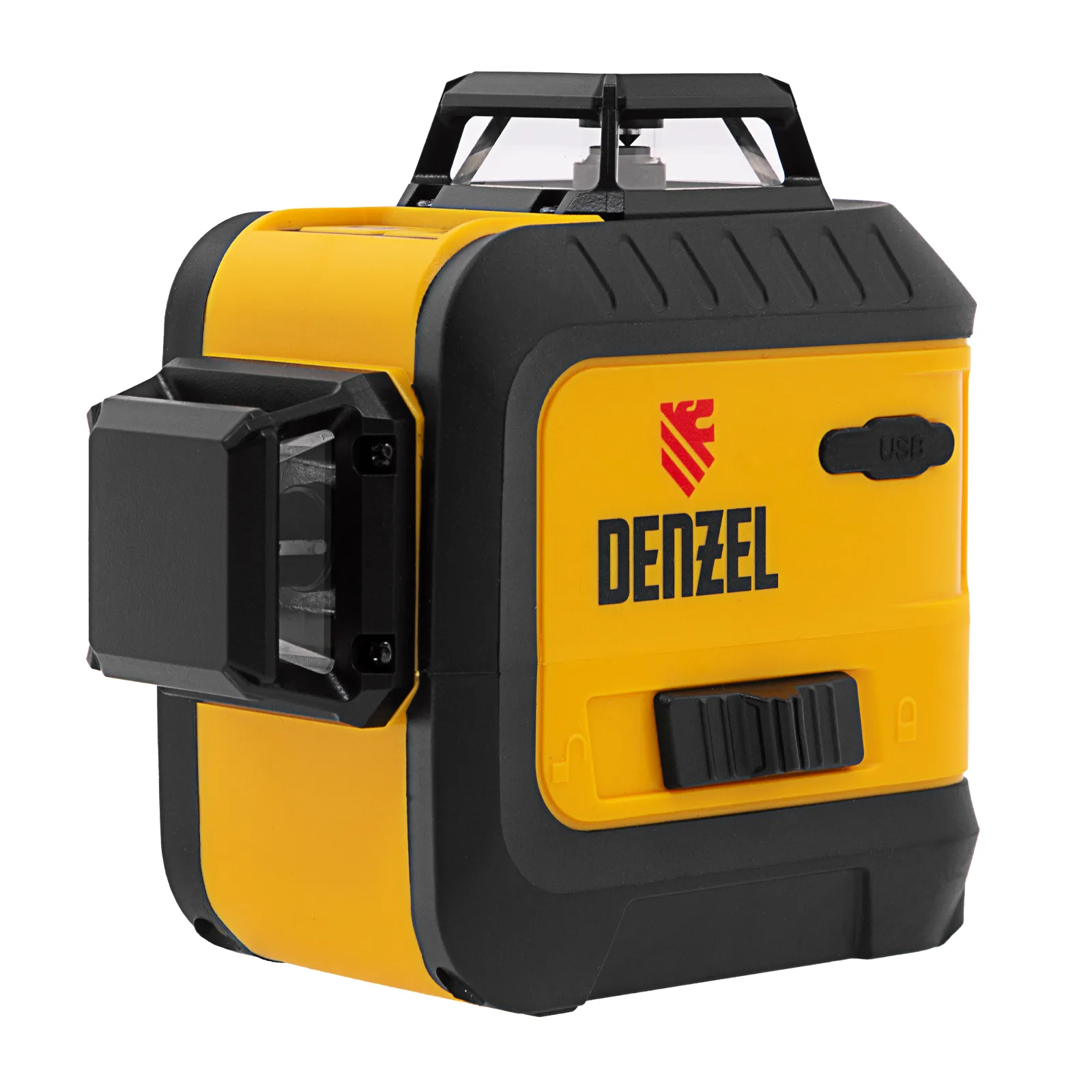 Лазерный уровень мультипризм. Denzel LXI 360-3 Green, 30 м, 520 нм, акк. Li 2800 mAh, резьба 1/4