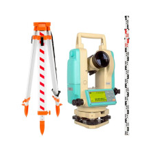 Комплект теодолит RGK T-02 оптический отвес, штатив рейка 3 в 1