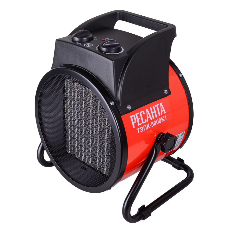 Тепловая электрическая пушка Ресанта ТЭПК-5000К1 керамическмй нагревательный элемент
