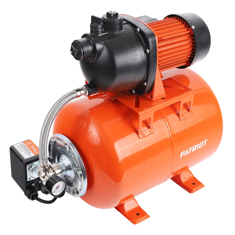 Насосная станция для воды PATRIOT PW 800-20 P для дачи и дома 800Вт, 3000л*час, объем 20л