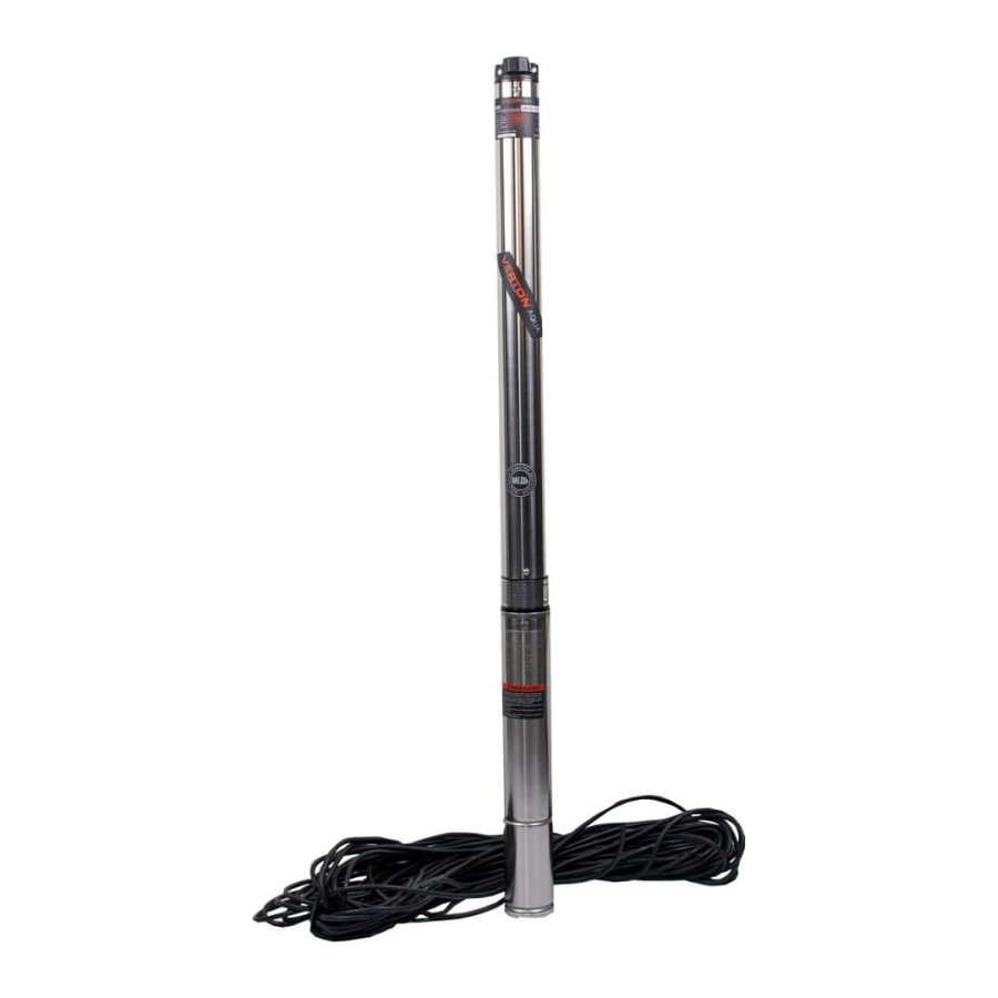 Скважинный многоступ. насос Verton DW105/750V(750Вт,Qmax 35л/мин,Hmax 105м,d насоса 76мм,верх.забор)