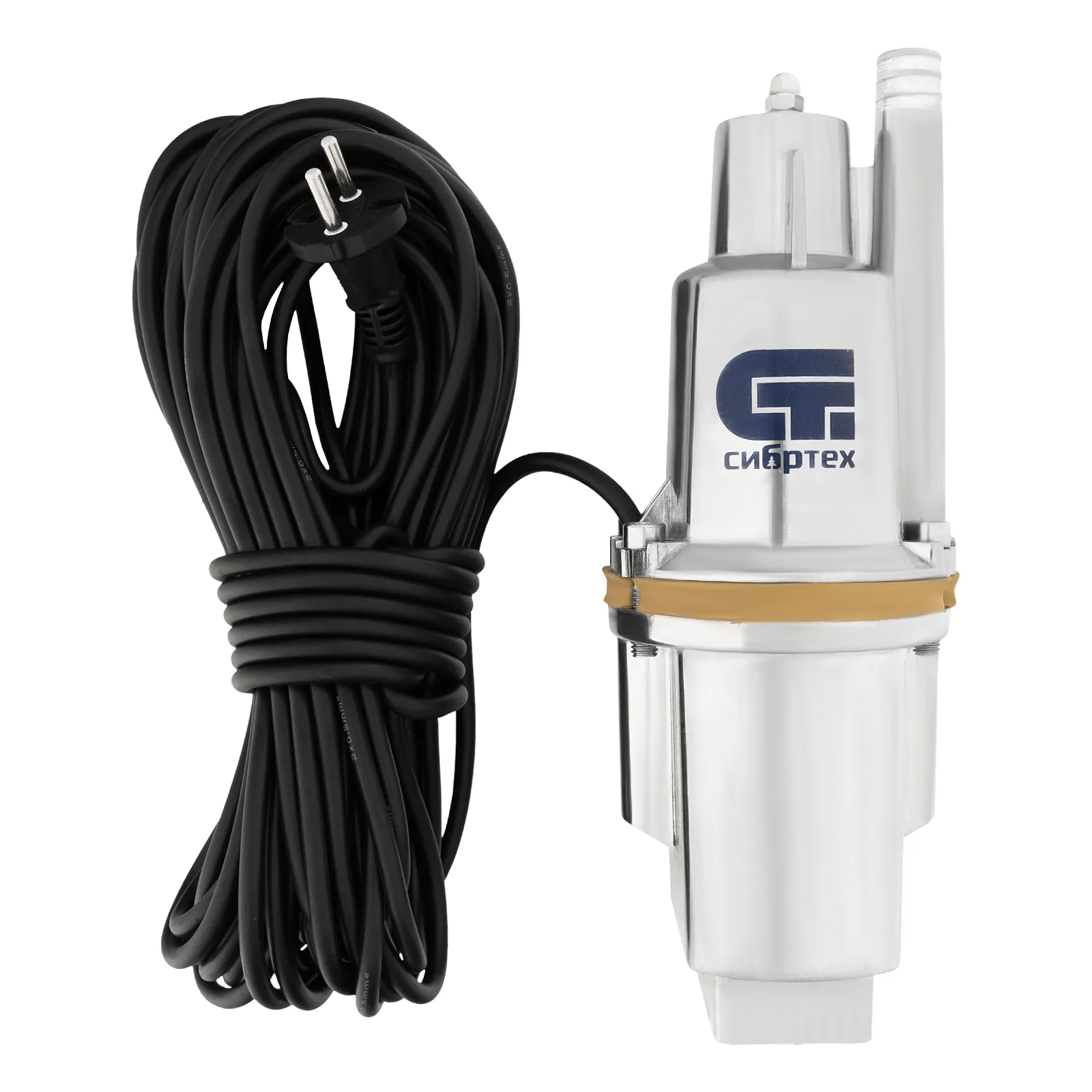 Вибрационный насос Сибртех СВН300-15, верхний забор, 300 Вт, напор 75 м, 1200 л/ч, кабель 15 м