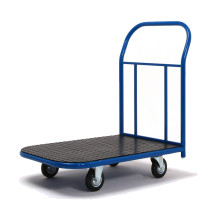 Платформенная тележка 125 мм Промышленник ПР-6.10 с резиновым покрытием