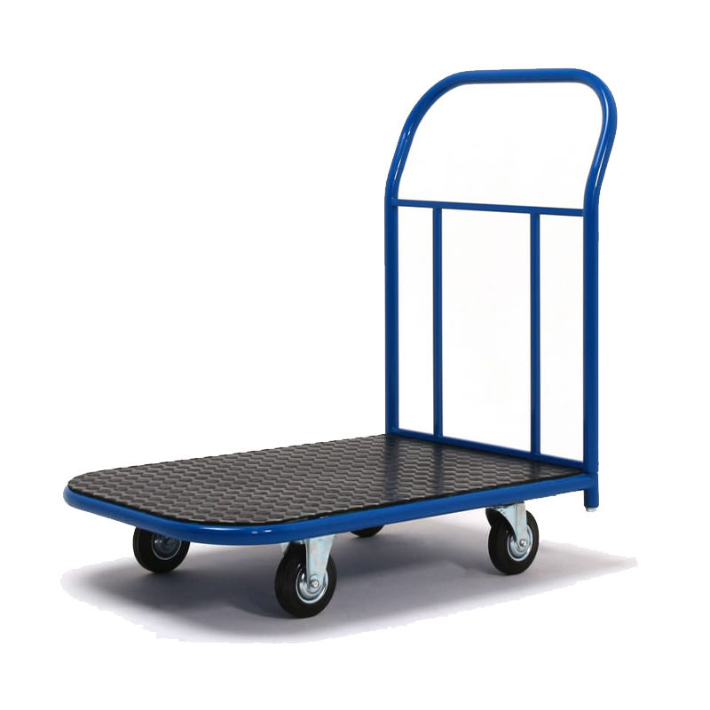 Платформенная тележка 125 мм Промышленник ПР-6.10 с резиновым покрытием