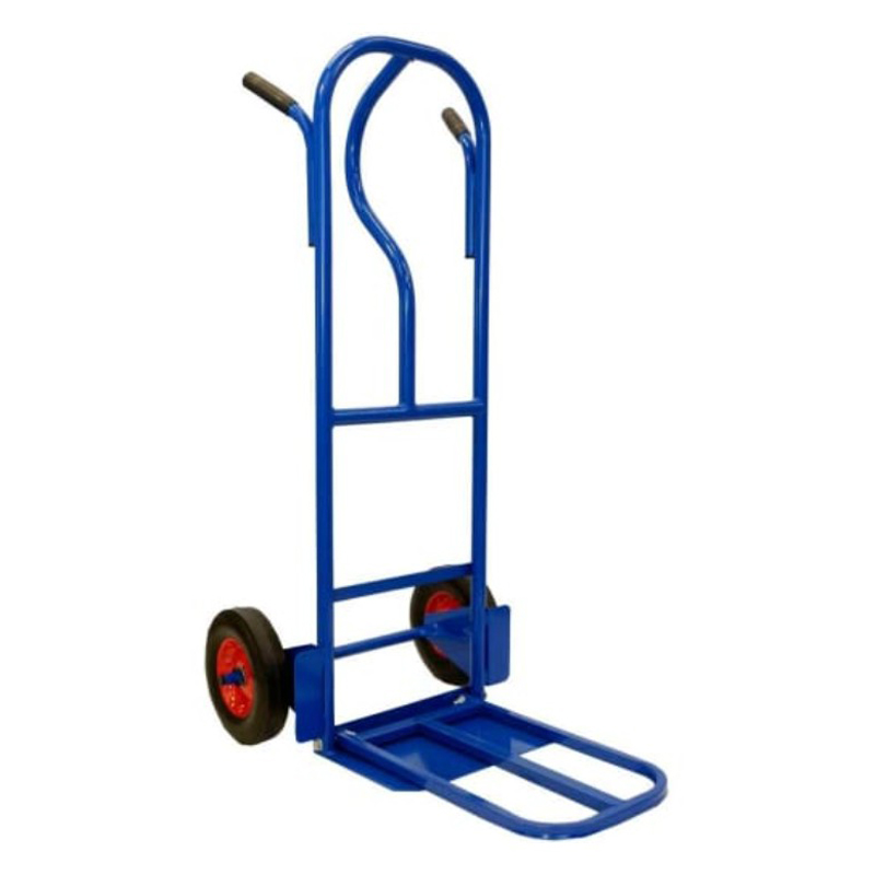 Двухколесная ручная тележка Промышленник с откидной полкой и пневмо колесами D-250 мм Д-250 ПП