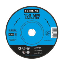 Круг для шлифования FoxWeld FerrLine Energy 150 х 6 х 22,2 мм A30TBF, 10 шт