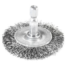 Щетка PATRIOT круглая для дрели, 50 мм НЕХ, металлическая, жесткая