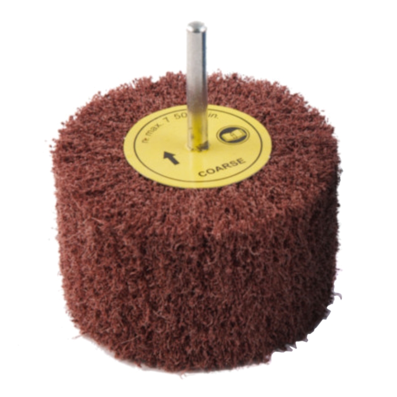 Абразивный шлифовальный валик на нетканевой основе с шпинделем 80x50x6 мм очень мелкое зерно