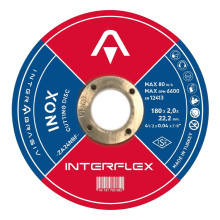 Круг отрезной по нержавеющей стали (Inox) INTERFLEX 180x2,0x22 ,23