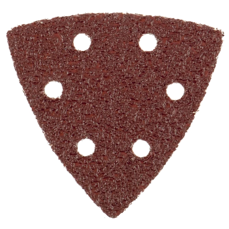 Треугольник абразивный под липучку, перфорированный, P 120, 93 мм, 5 шт Matrix на ворсовой подложке