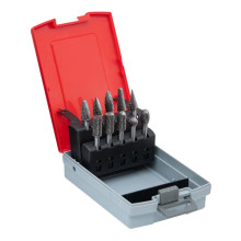 Набор твердосплавных борфрез RODMIX 10 шт, двойная насечка (A10, B10, C10, D10, E10, F10, G10, H10, L10, M10)