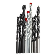 Набор сверл по бетону, металлу, дереву Sparta 5-6-8 мм, 9 шт, цилиндрический хвостовик