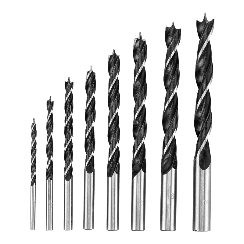 Набор сверл по дереву, 3-4-5-6-7-8-9-10 мм, 8 шт, цилиндрический хвостовик Sparta