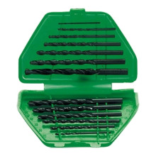 Набор сверл по металлу, 1.5-6.5 мм, (через 0.5 мм), 13 шт, пластиковый бокс, цилиндрический хвостовик