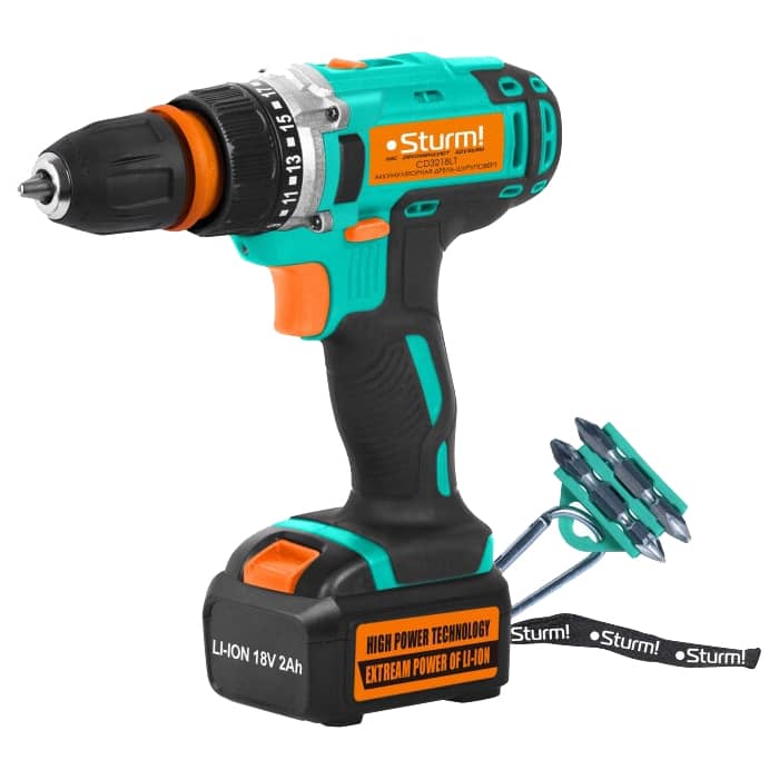 Дрель аккумуляторная Sturm CD3218LT