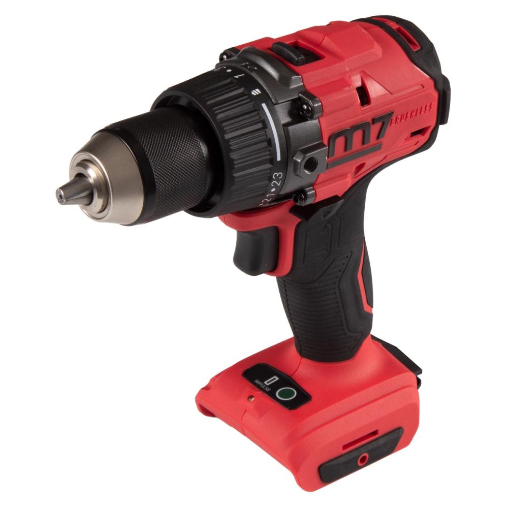Аккумуляторная дрель-шуруповерт MIGHTY SEVEN 18 В, импульсная, без аккумулятора и ЗУ