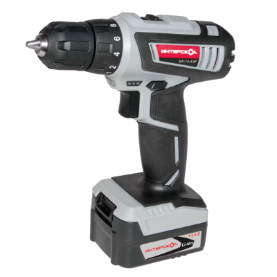 Дрель-шуруповерт аккумуляторная Интерскол ДА-14,4ЭР (2 АКБ 1,5 Ач)