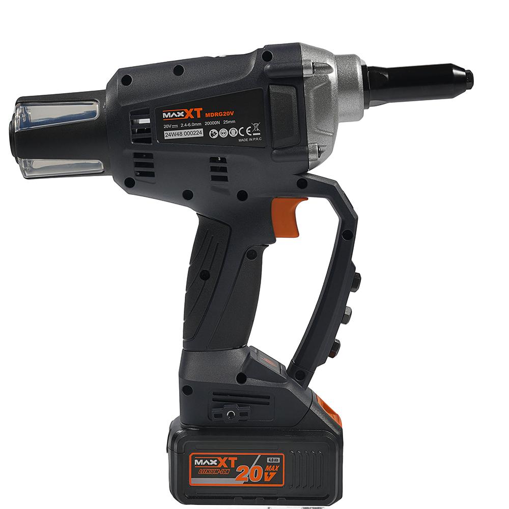 Заклепочник аккумуляторный MAXXT с бесщеточным мотором 20V/4.0AH MDRG20V