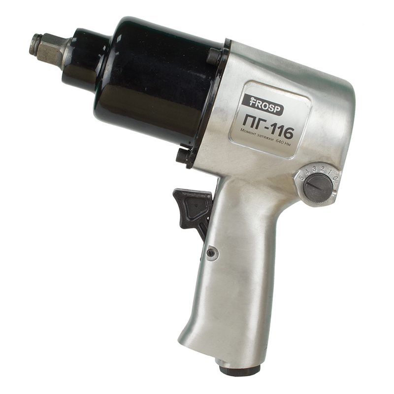Пневмогайковерт FROSP ПГ-116К в пластиковом кейсе и с головками