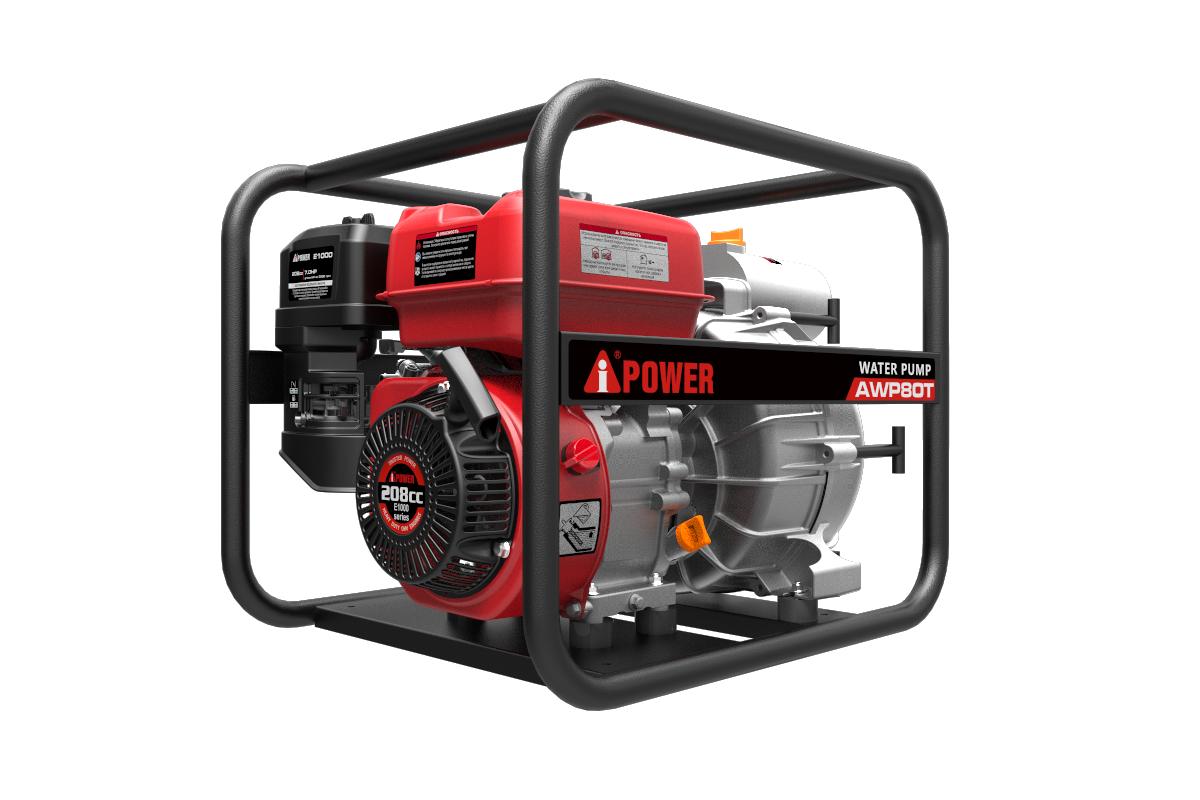 Бензиновая мотопомпа для грязной воды A-iPower AWP80Т